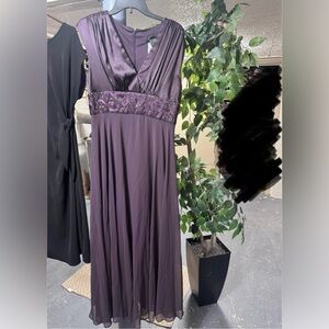 Xscape Deep Purple Maxi Dress